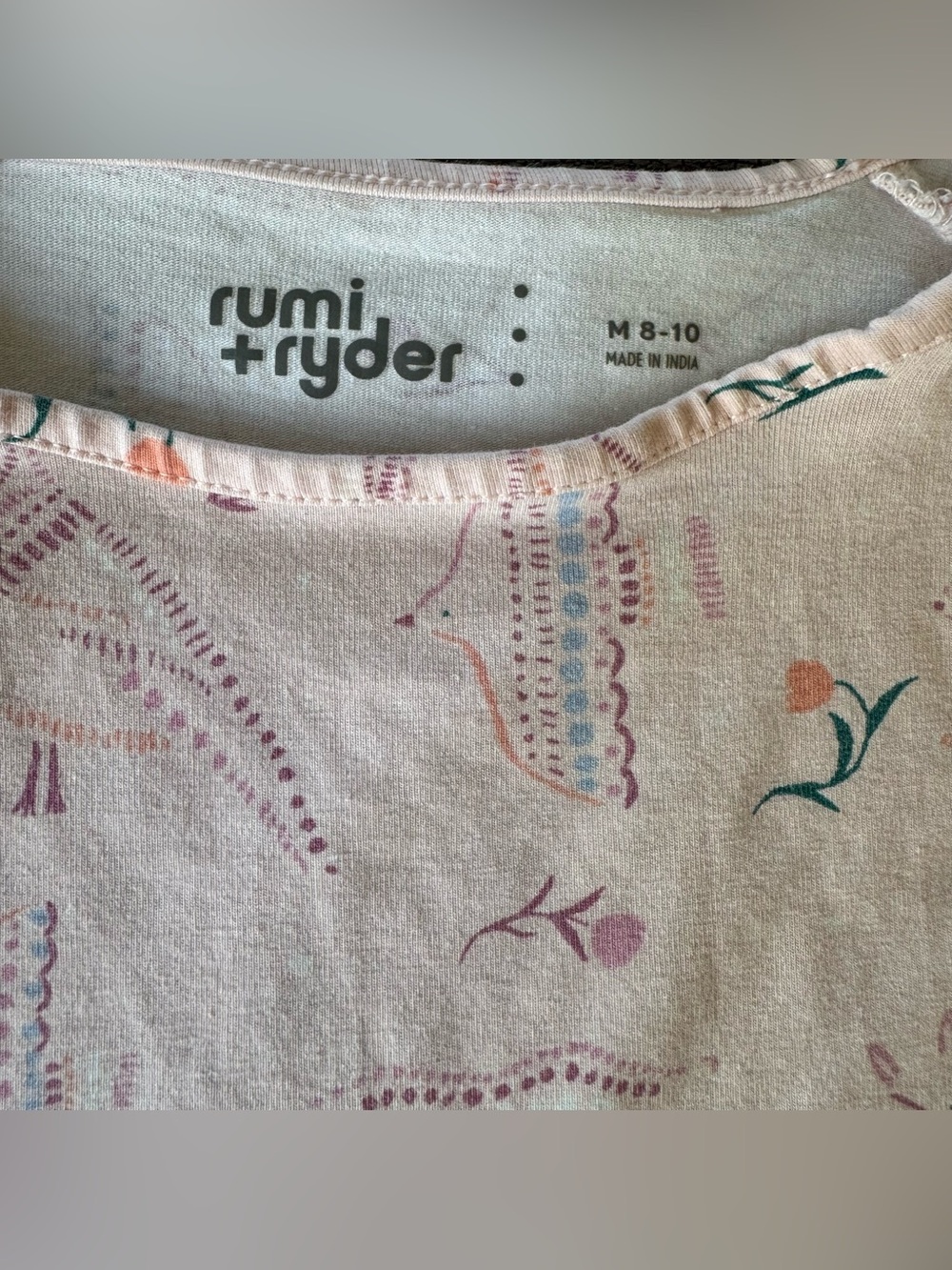 Rumi+ Ryder Pink Animal Friends Holiday Christmas Dress Whimsical Enchanted 8-10 - Picture 7 of 8